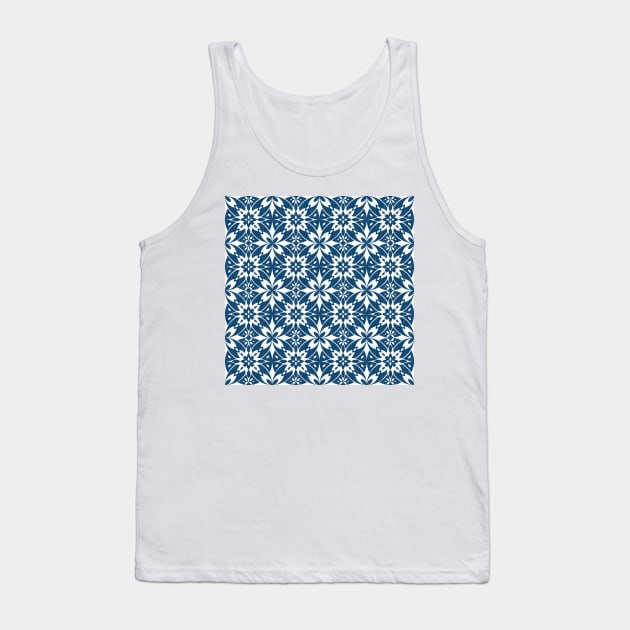 Mediterranean Tiles N.01 / Blue Jeans Tank Top by matise